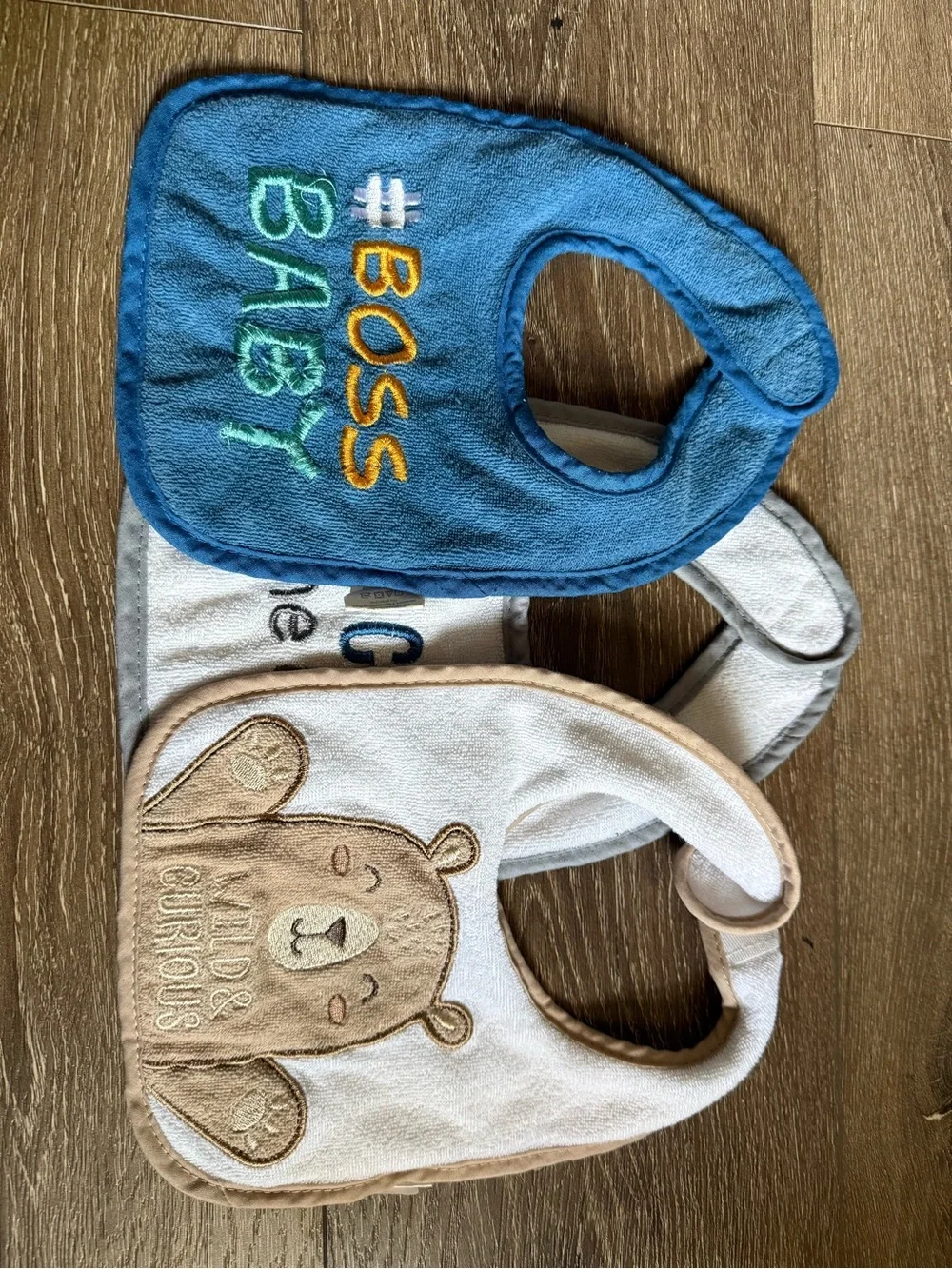 Baby Boy Bib Bundle 3 Pack | Cute Embroidered Baby Bibs